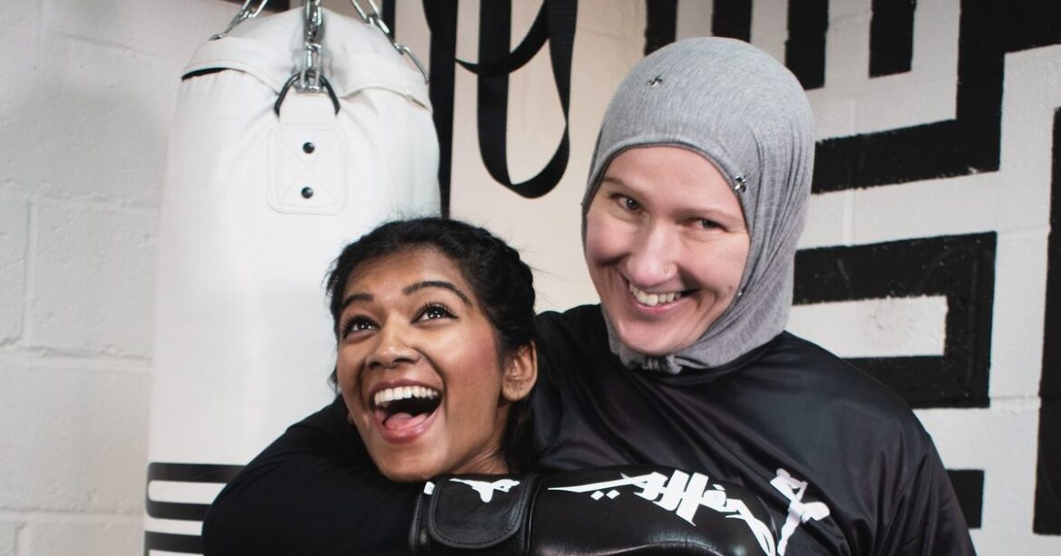 They came for a women only fitness class. They left with a belt.